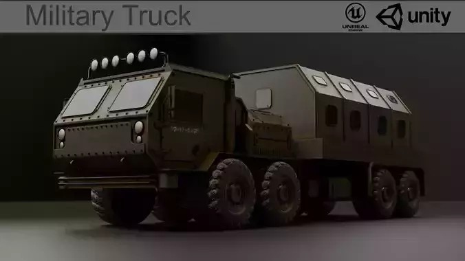 Military Truck A3 - Low Poly Game Asset PBR