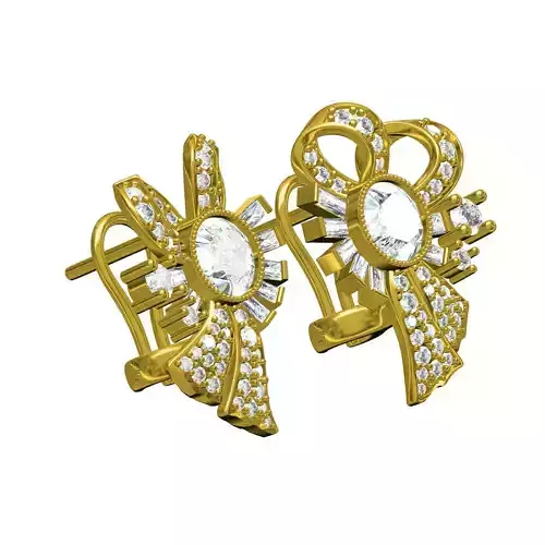 Antique Bow Style Art Deco Earring