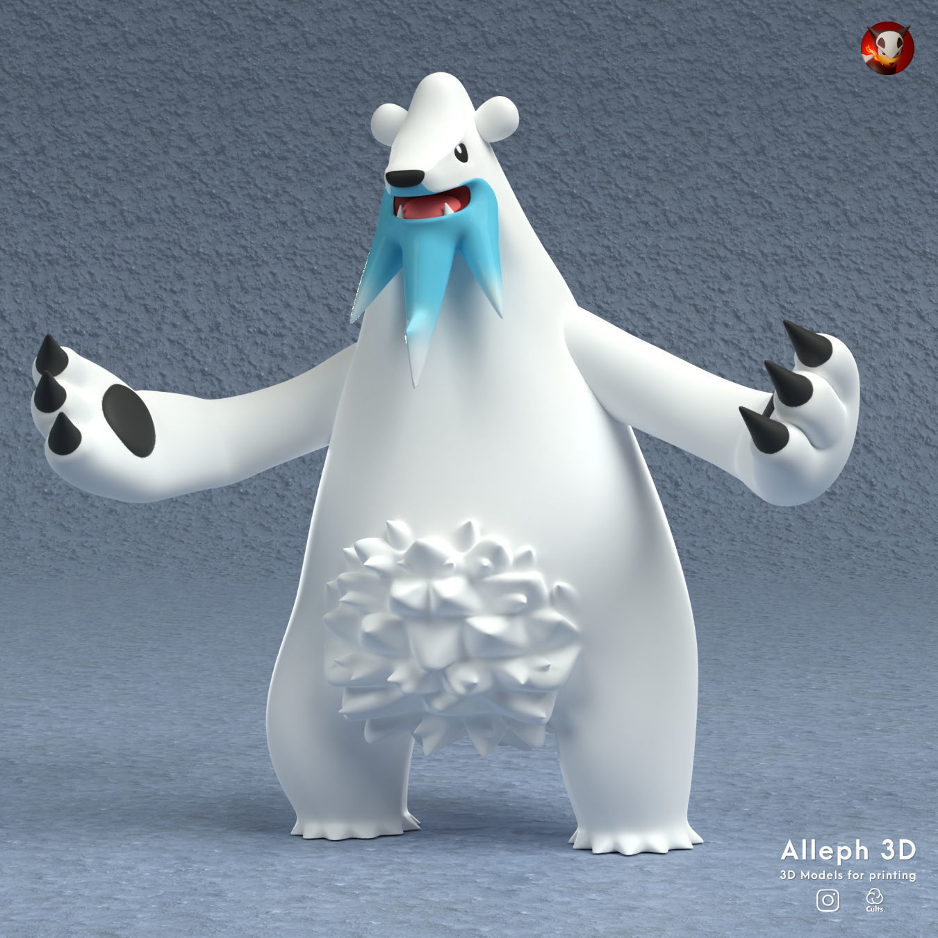 pokemon cubchoo evolution pack 3D print model_2