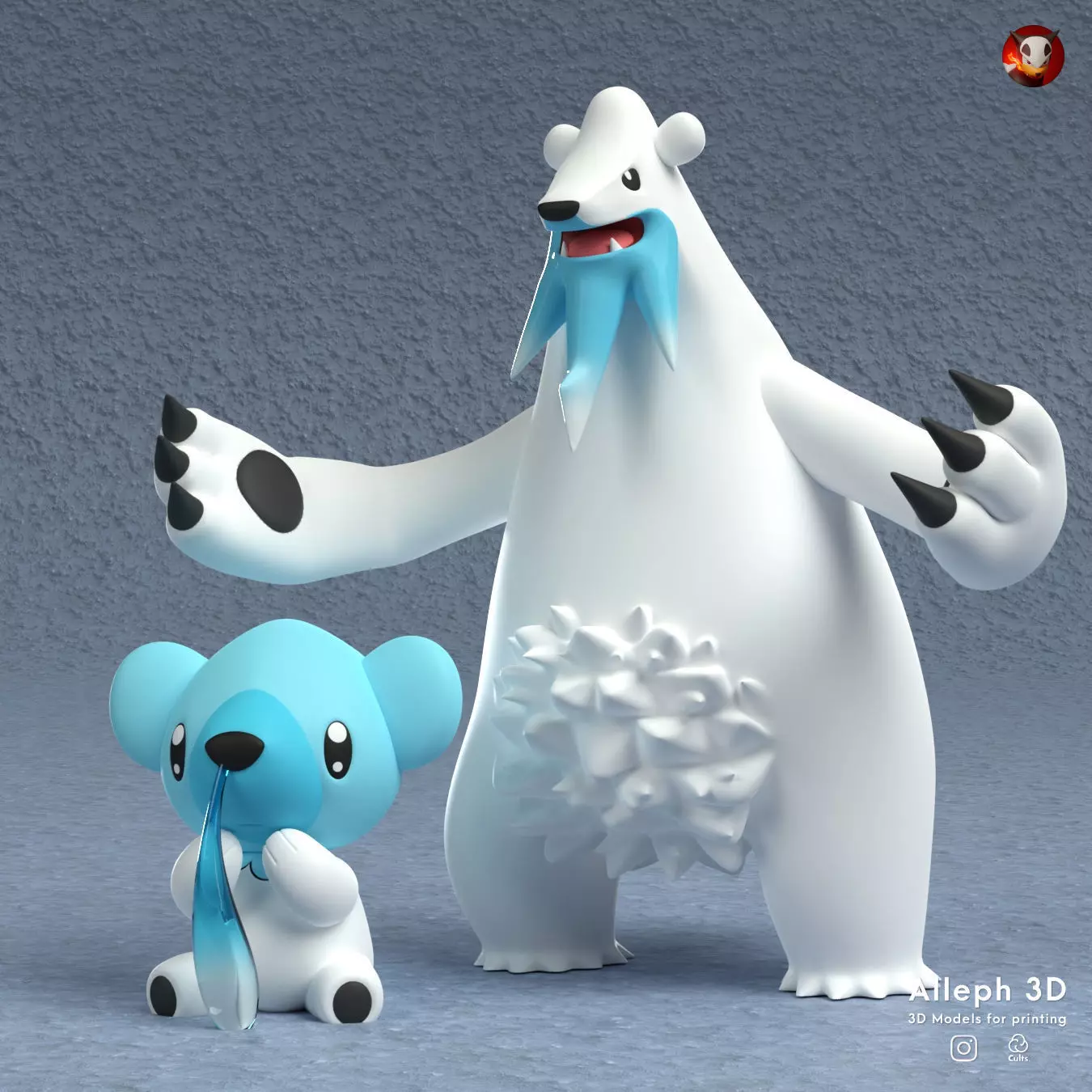 pokemon cubchoo evolution pack 3D print model_0