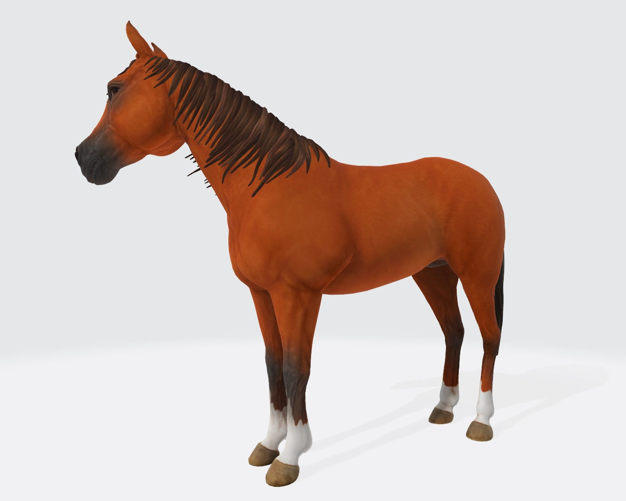 Brown Horse Animal 3D Model Ready to Print 3D print model_2
