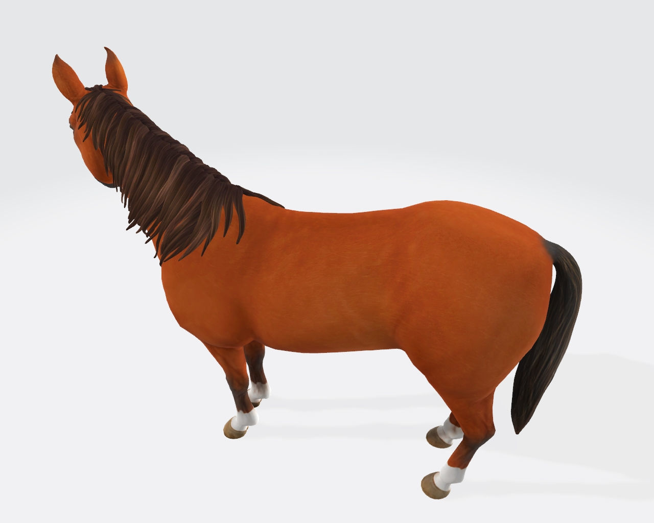 Brown Horse Animal 3D Model Ready to Print 3D print model_3
