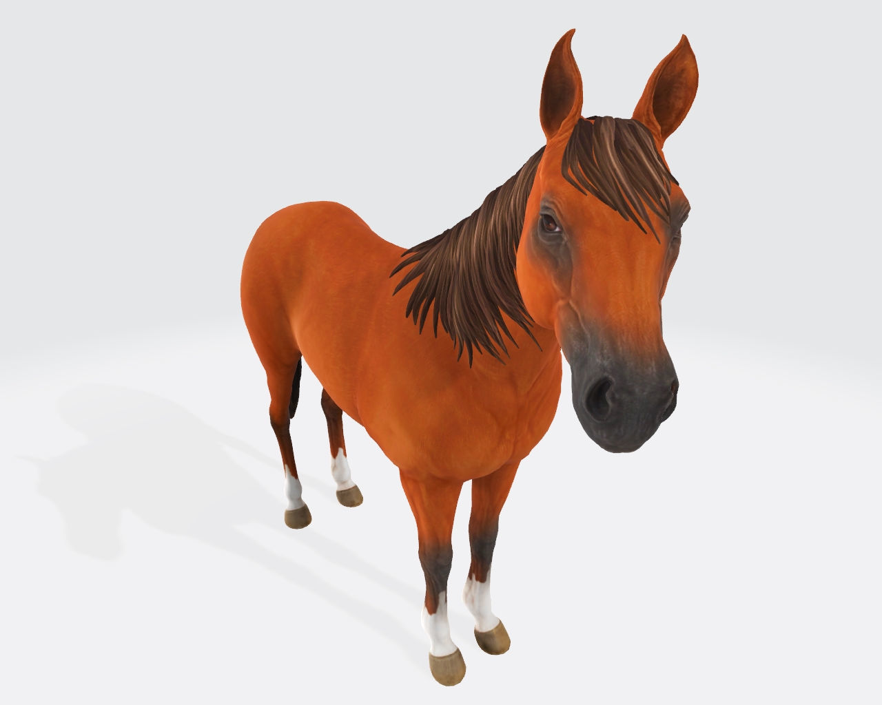 Brown Horse Animal 3D Model Ready to Print 3D print model_6