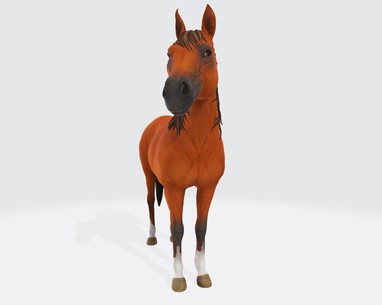 Brown Horse Animal 3D Model Ready to Print 3D print model_1