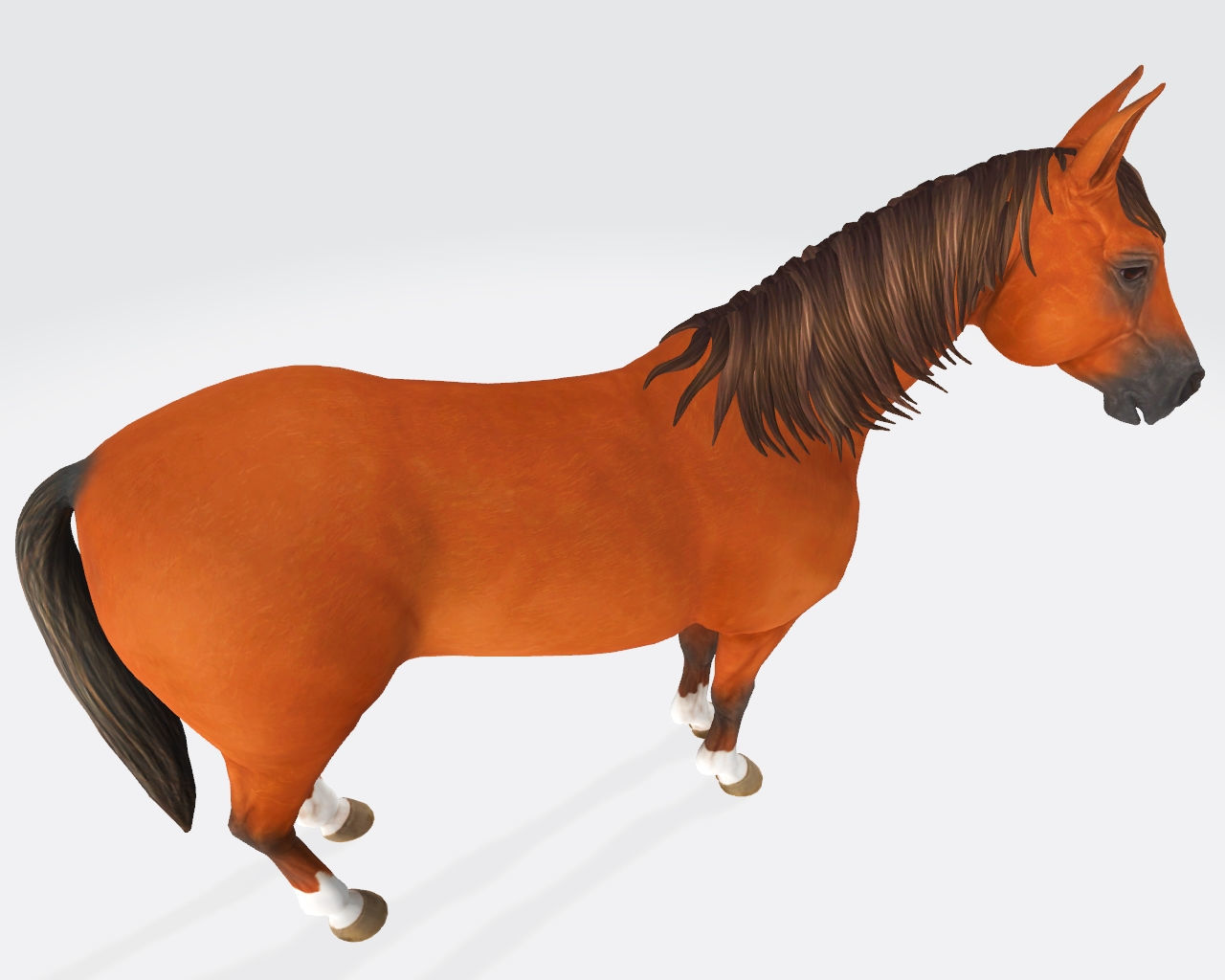 Brown Horse Animal 3D Model Ready to Print 3D print model_4