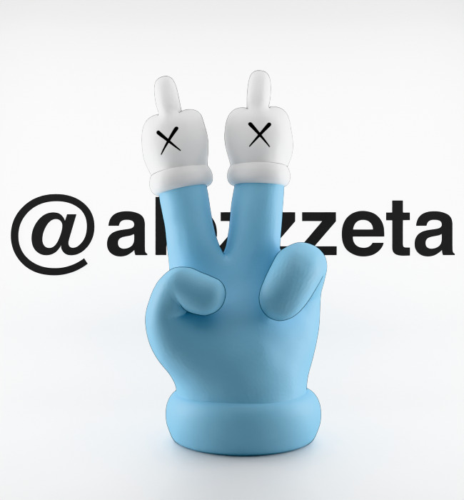 Kaws Hands Mini Textured Low-poly 3D model_1