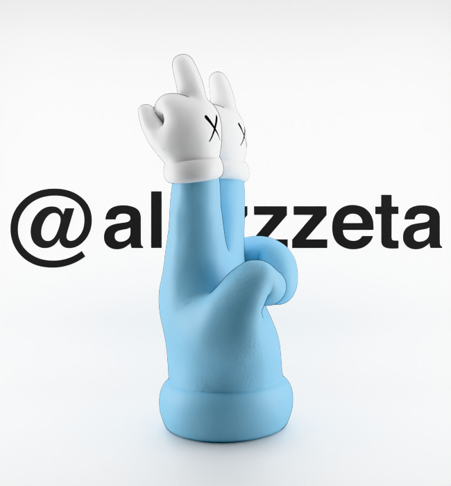 Kaws Hands Mini Textured Low-poly 3D model_30