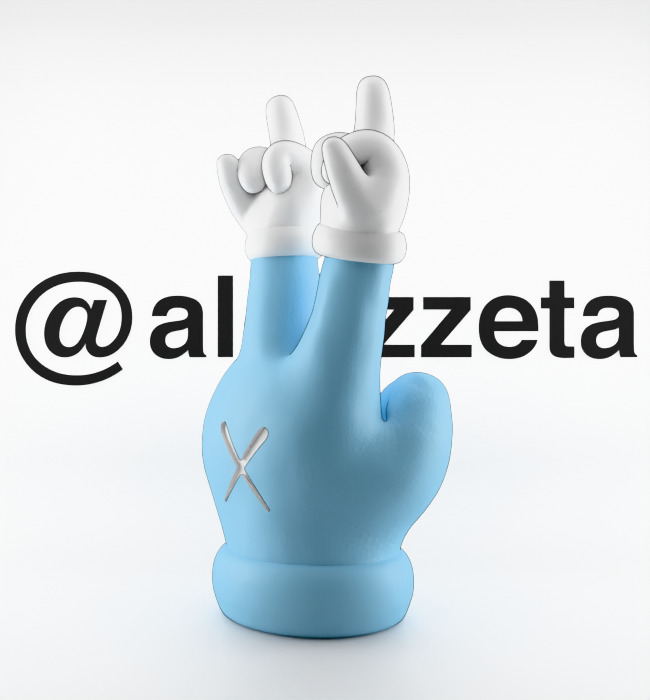 Kaws Hands Mini Textured Low-poly 3D model_24