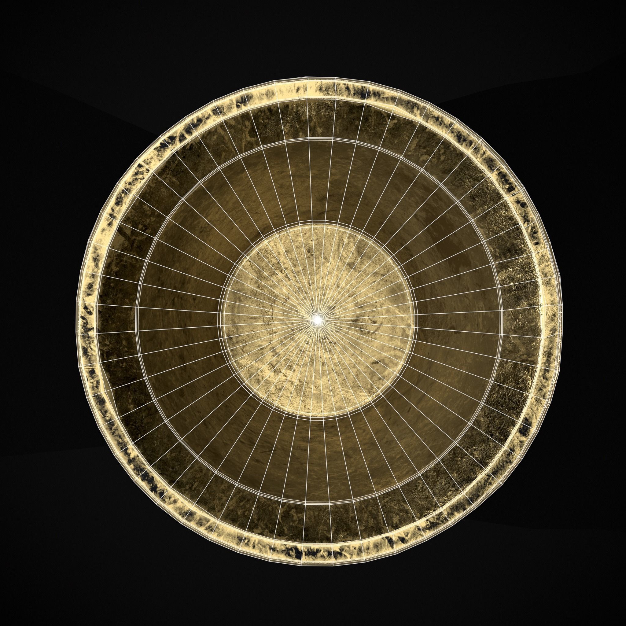 Gold Goblet Low-poly 3D model_6