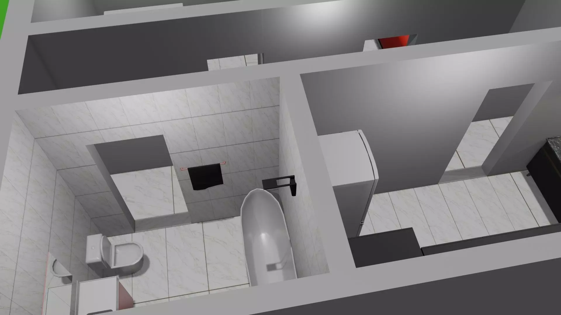 completed house Low-poly 3D model