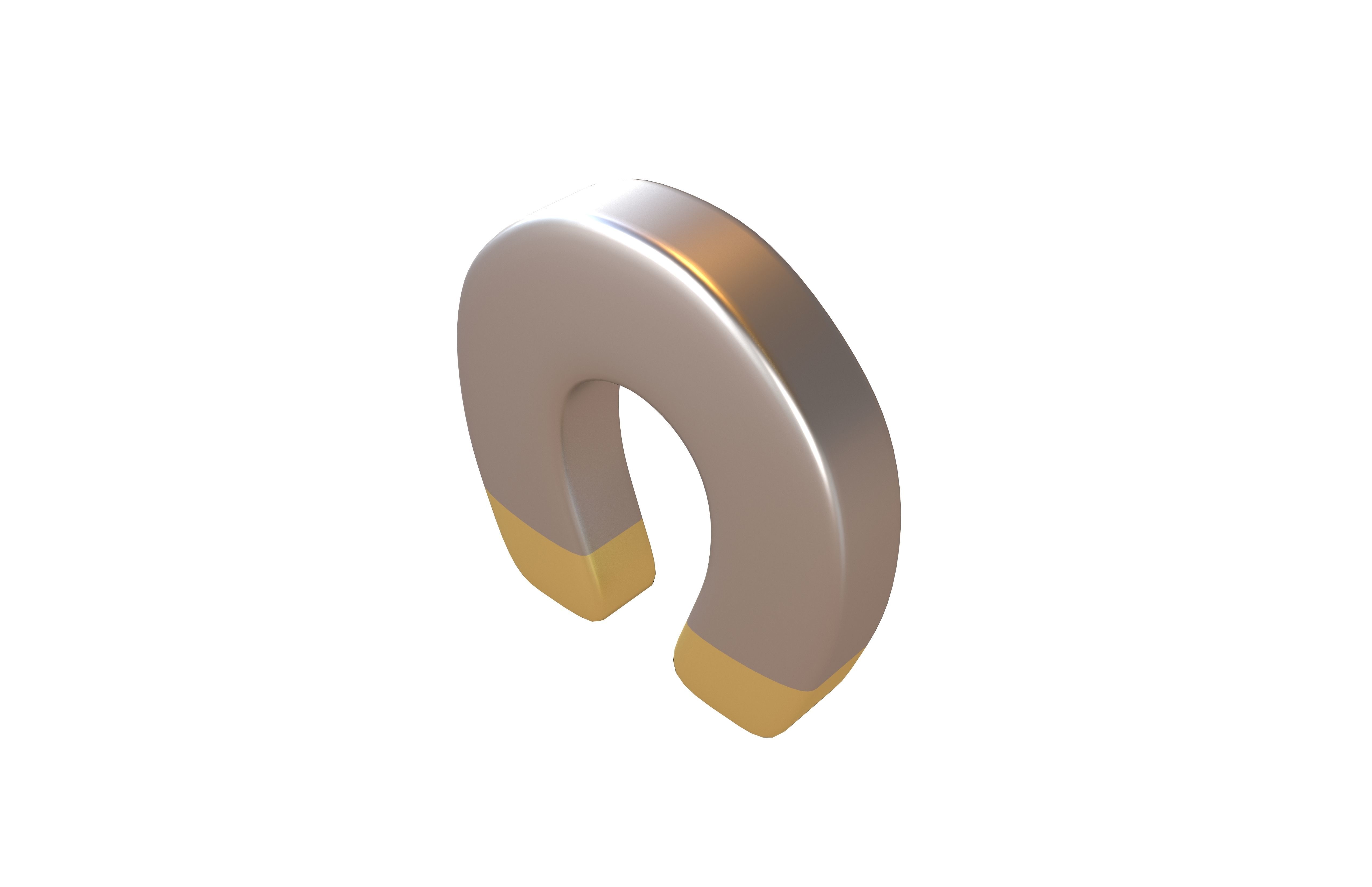 Magnet Emoji v1 006 Low-poly 3D model_2