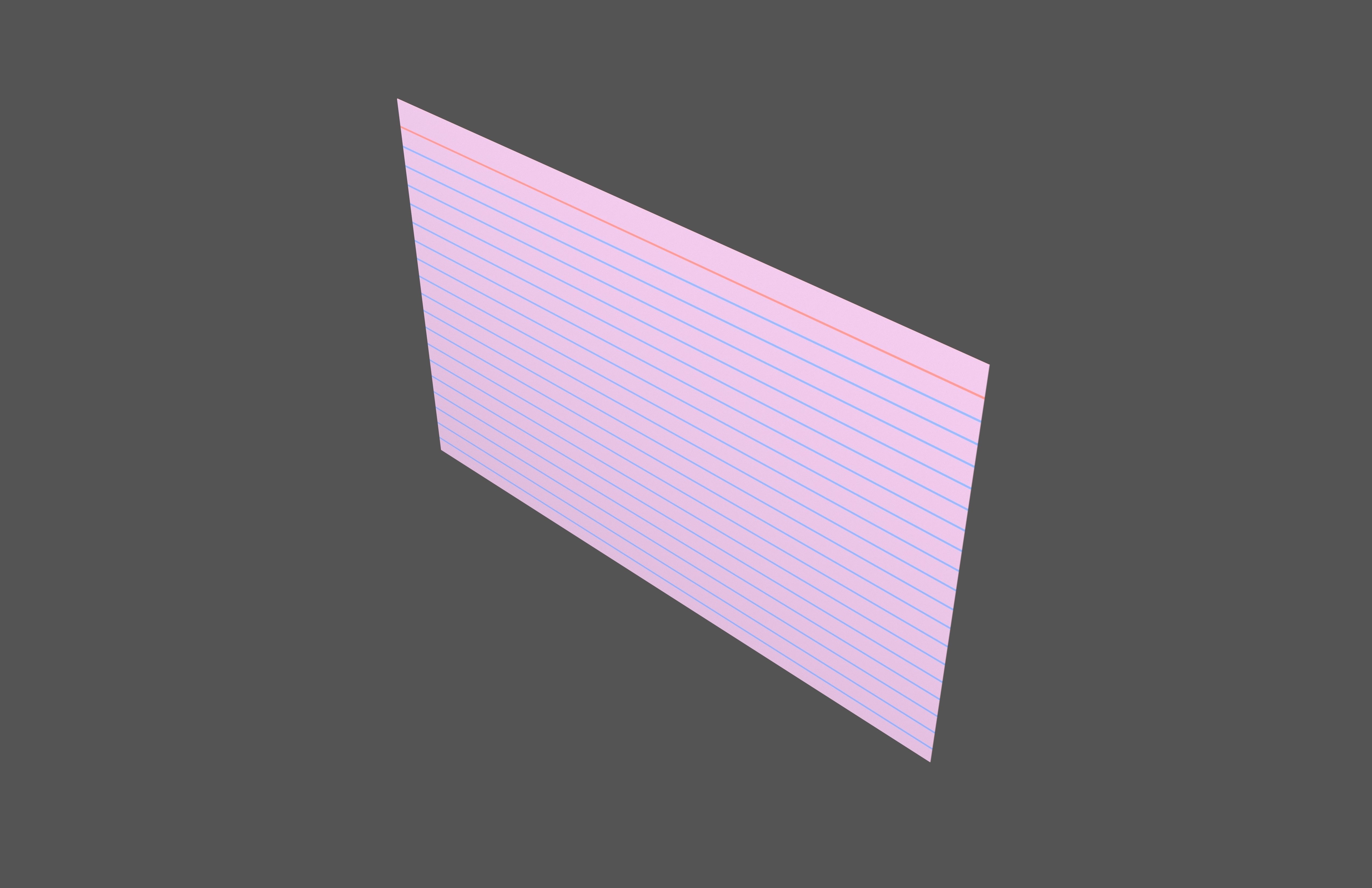Index Card V1 003 Low-poly 3D model_2