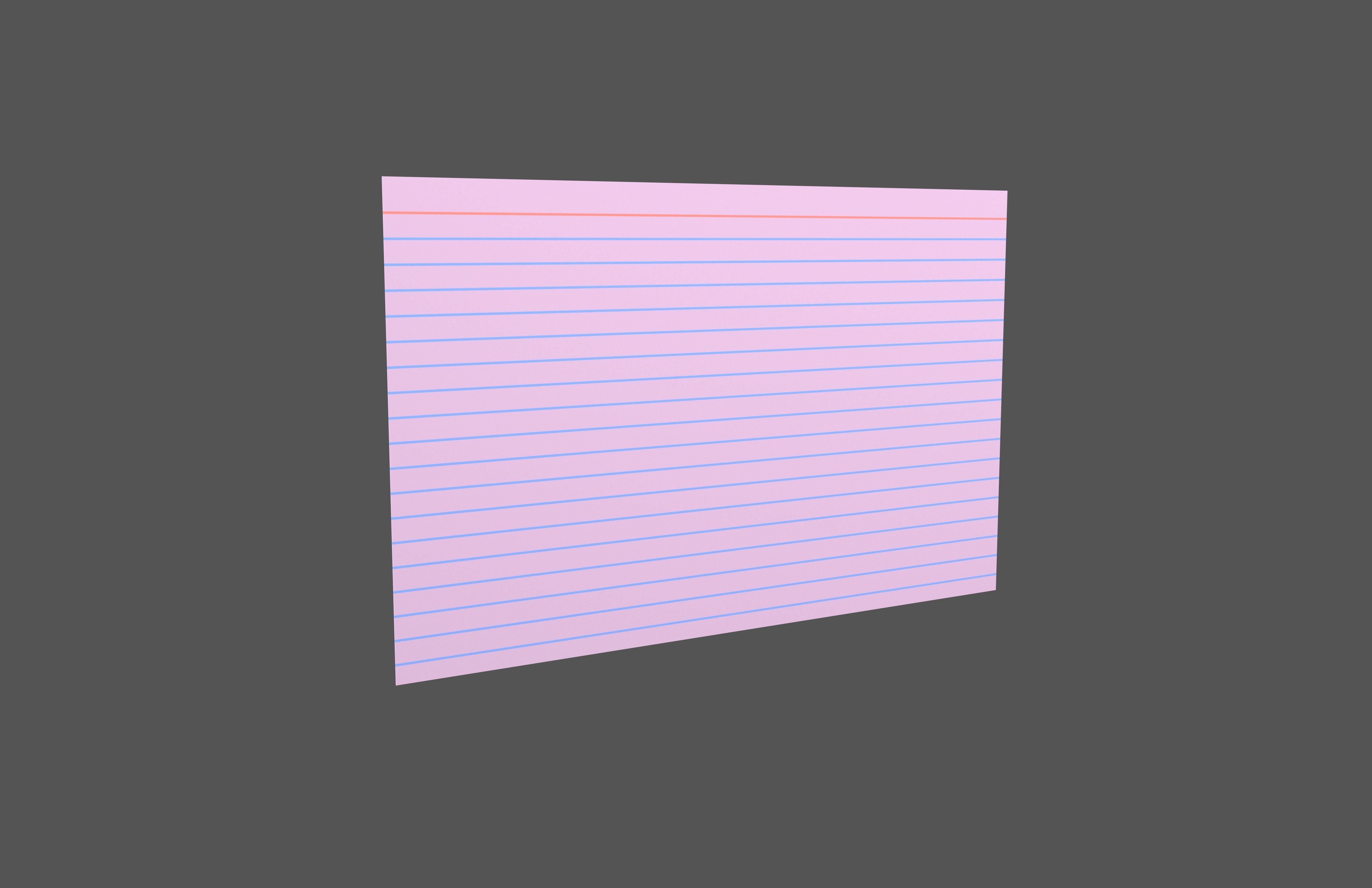 Index Card V1 003 Low-poly 3D model_1