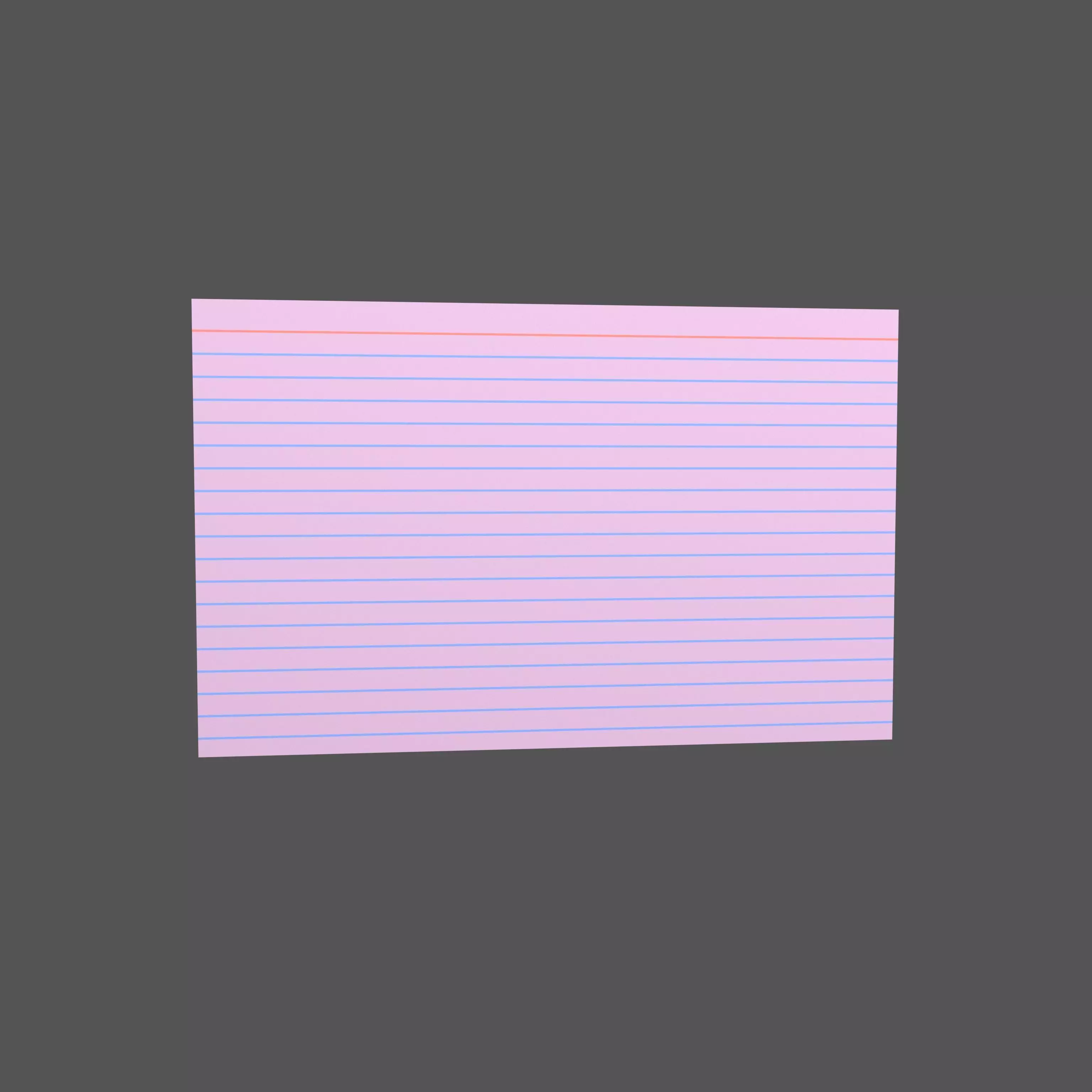 Index Card V1 003 Low-poly 3D model_0
