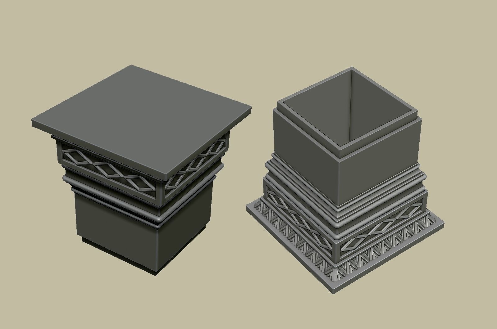 Printable 3D Model Components of Retro Upholstery Columns 3D print model_15