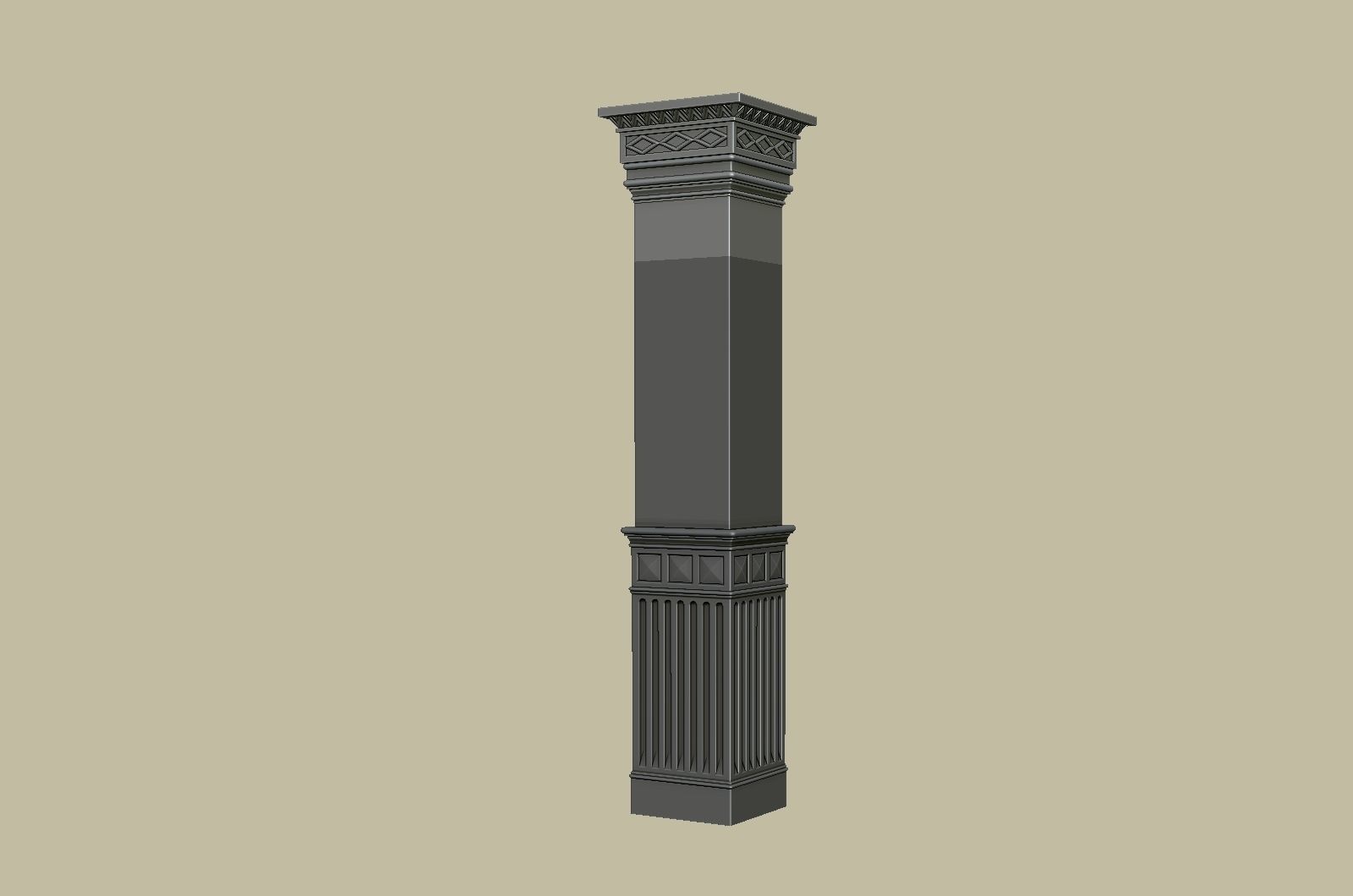 Printable 3D Model Components of Retro Upholstery Columns 3D print model_1