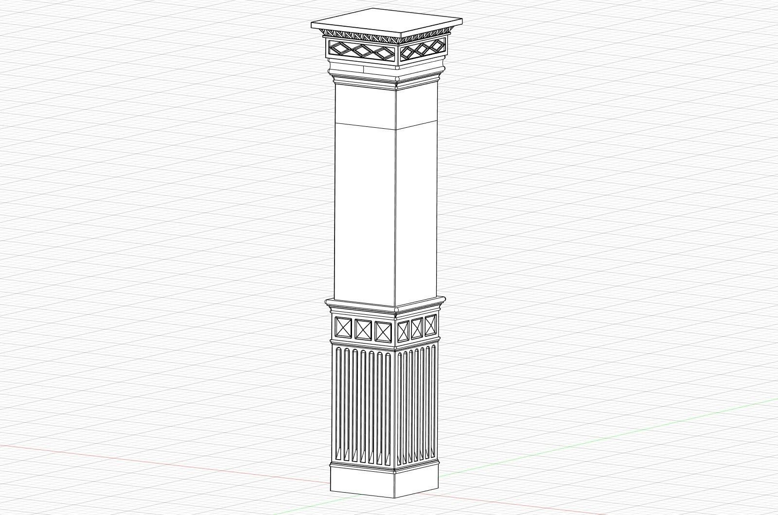 Printable 3D Model Components of Retro Upholstery Columns 3D print model_3