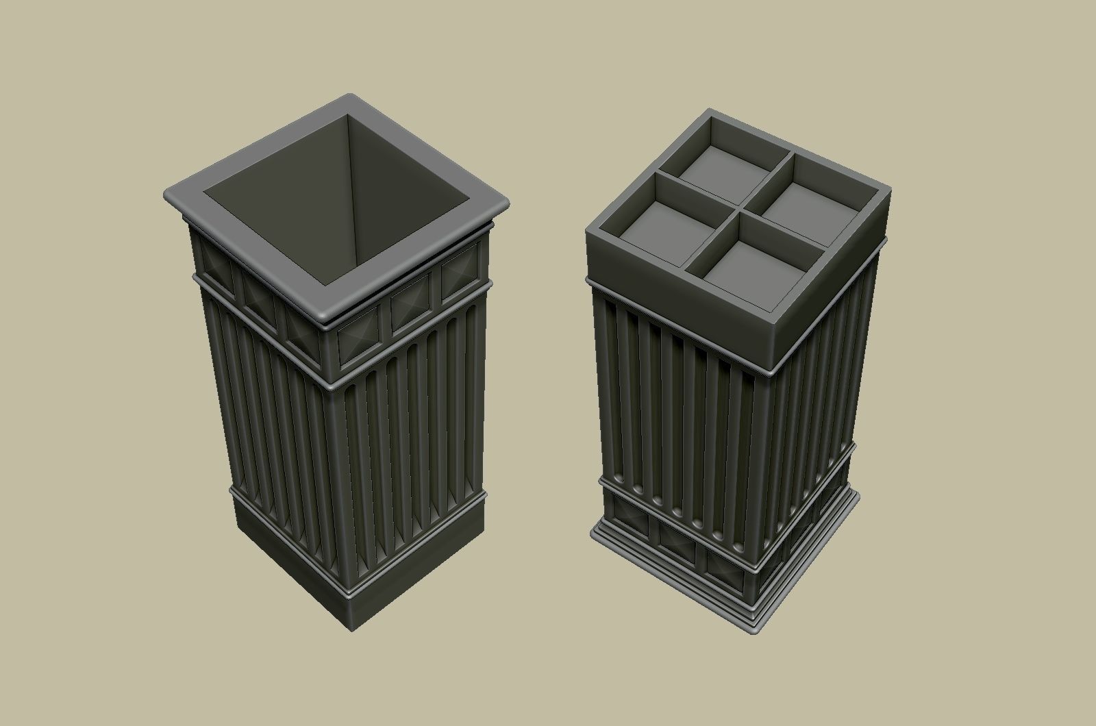 Printable 3D Model Components of Retro Upholstery Columns 3D print model_12