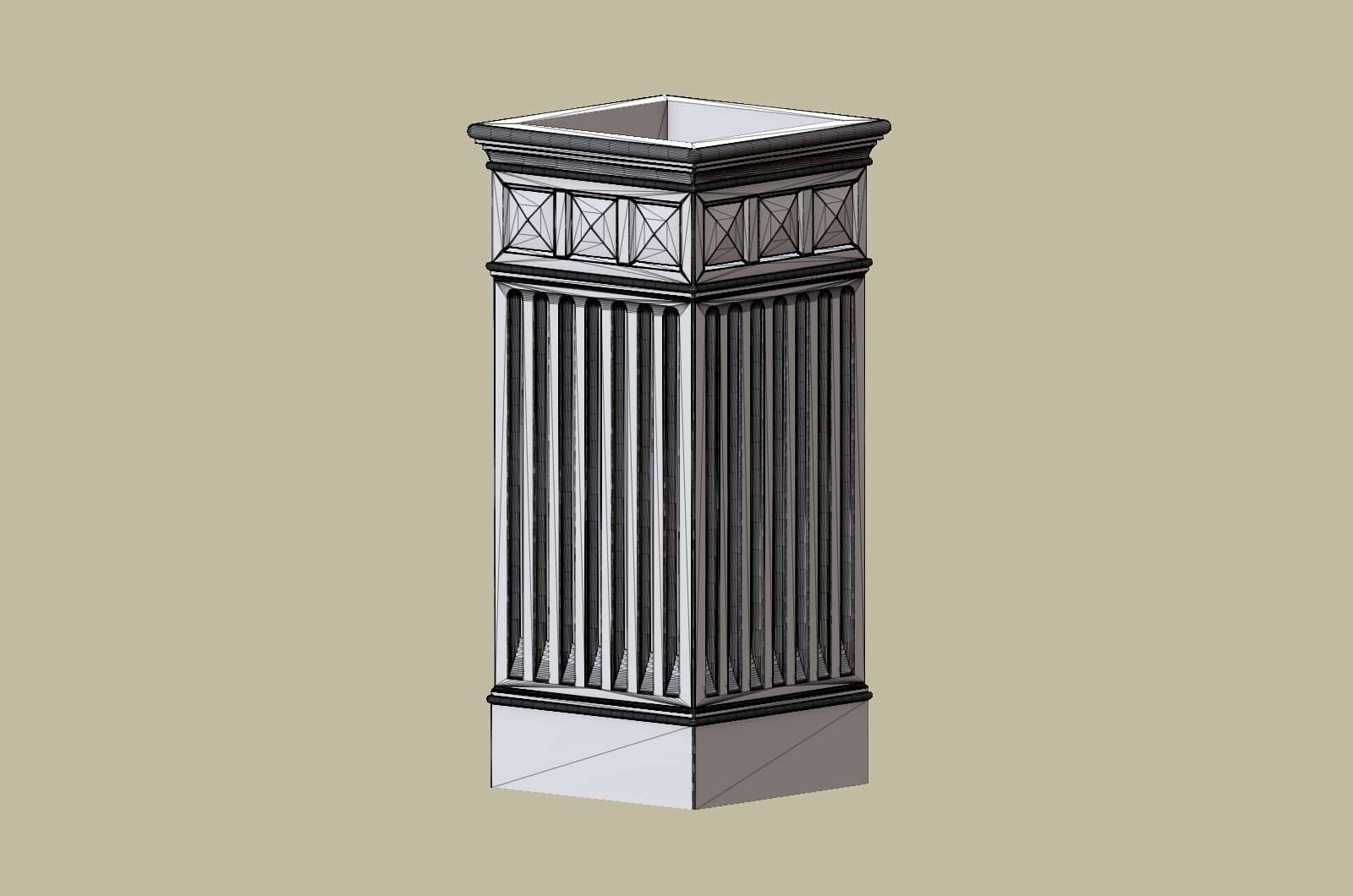 Printable 3D Model Components of Retro Upholstery Columns 3D print model_18