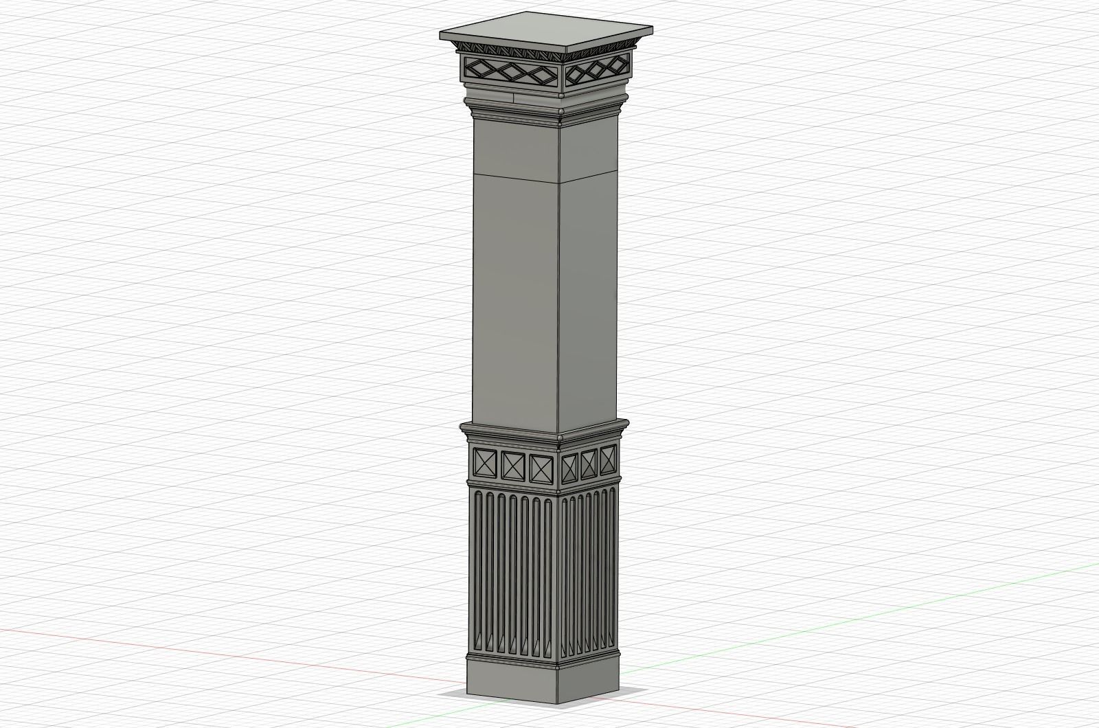 Printable 3D Model Components of Retro Upholstery Columns 3D print model_2
