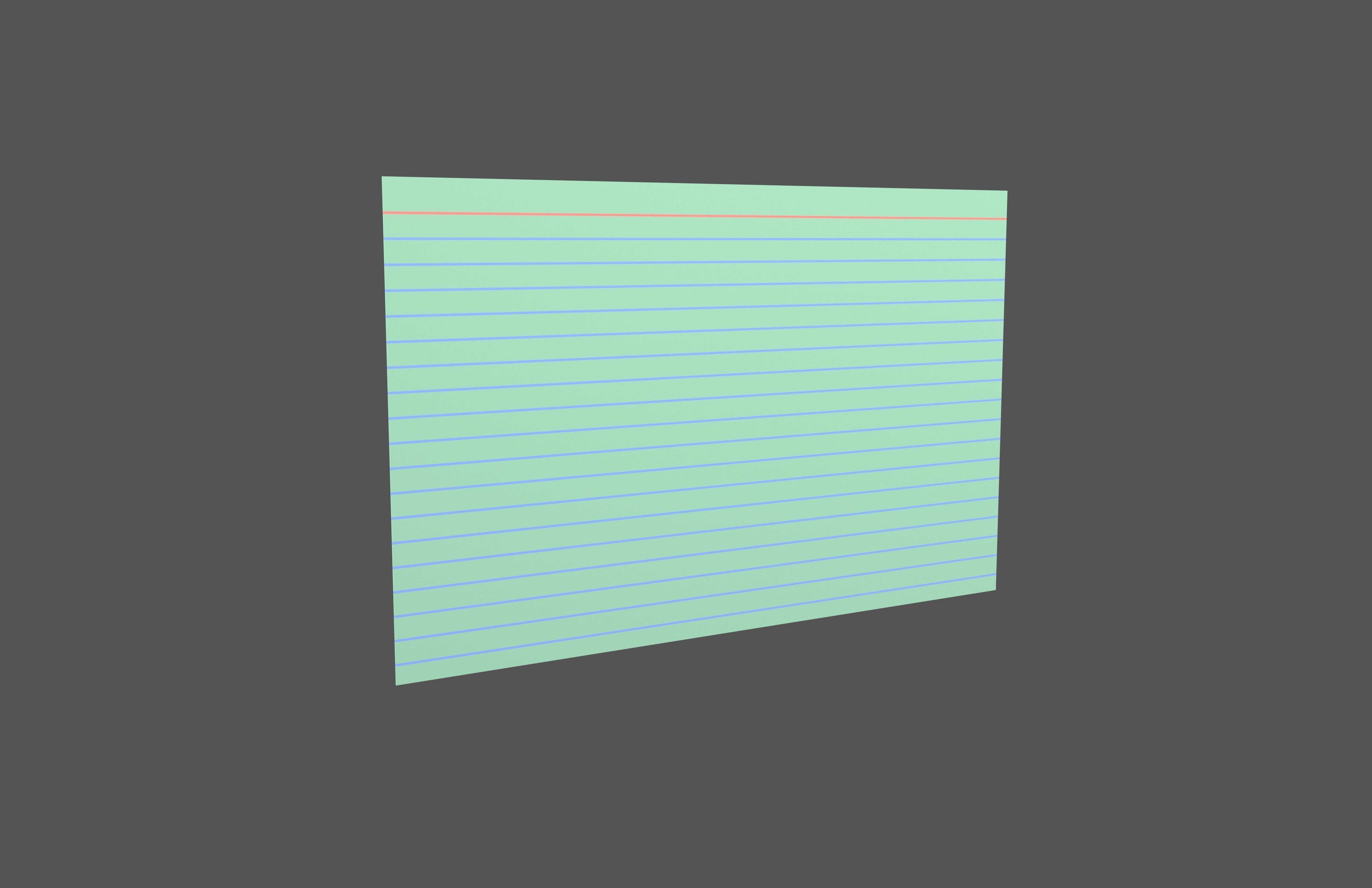 Index Card V1 004 Low-poly 3D model_1