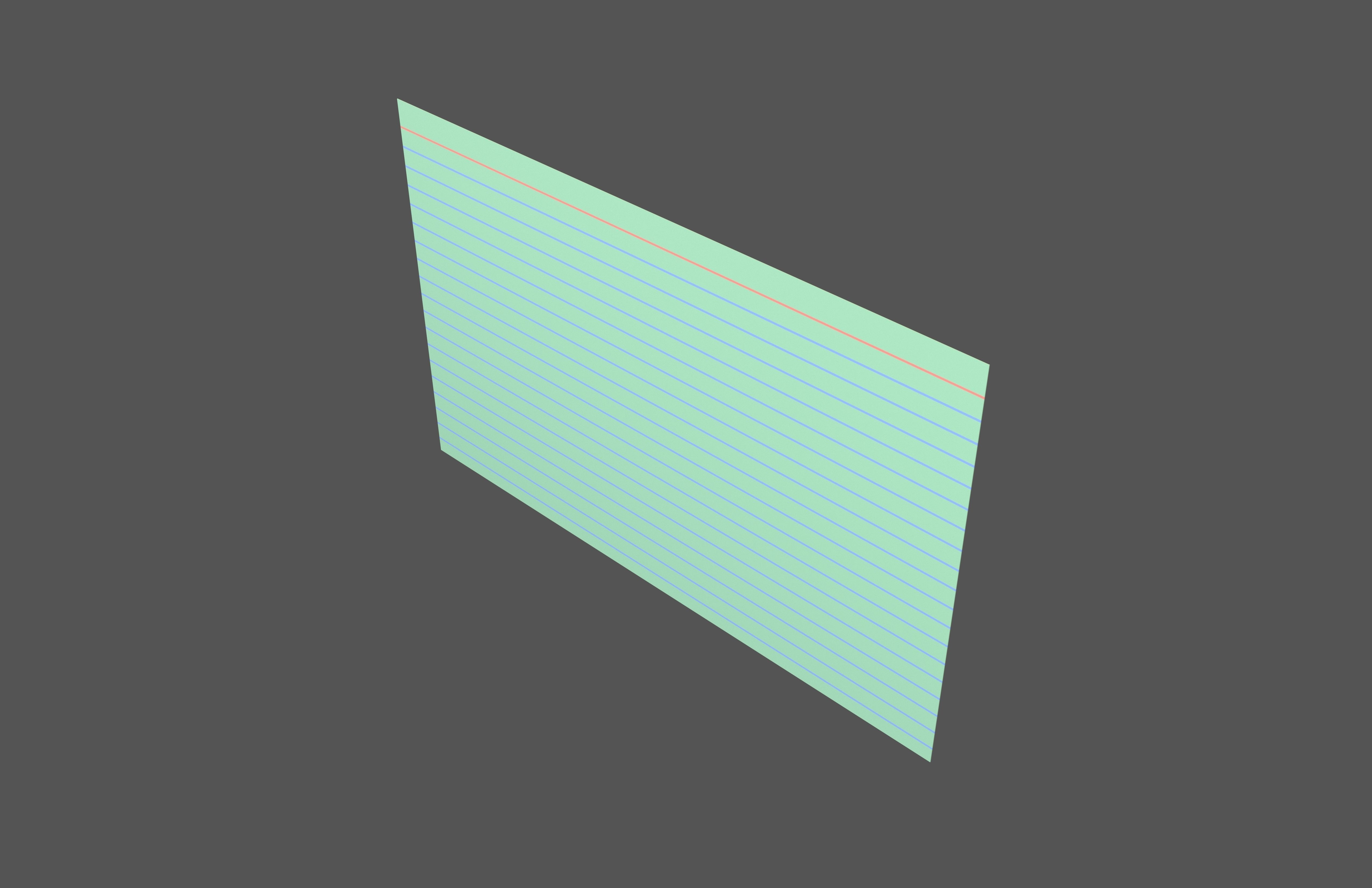 Index Card V1 004 Low-poly 3D model_2