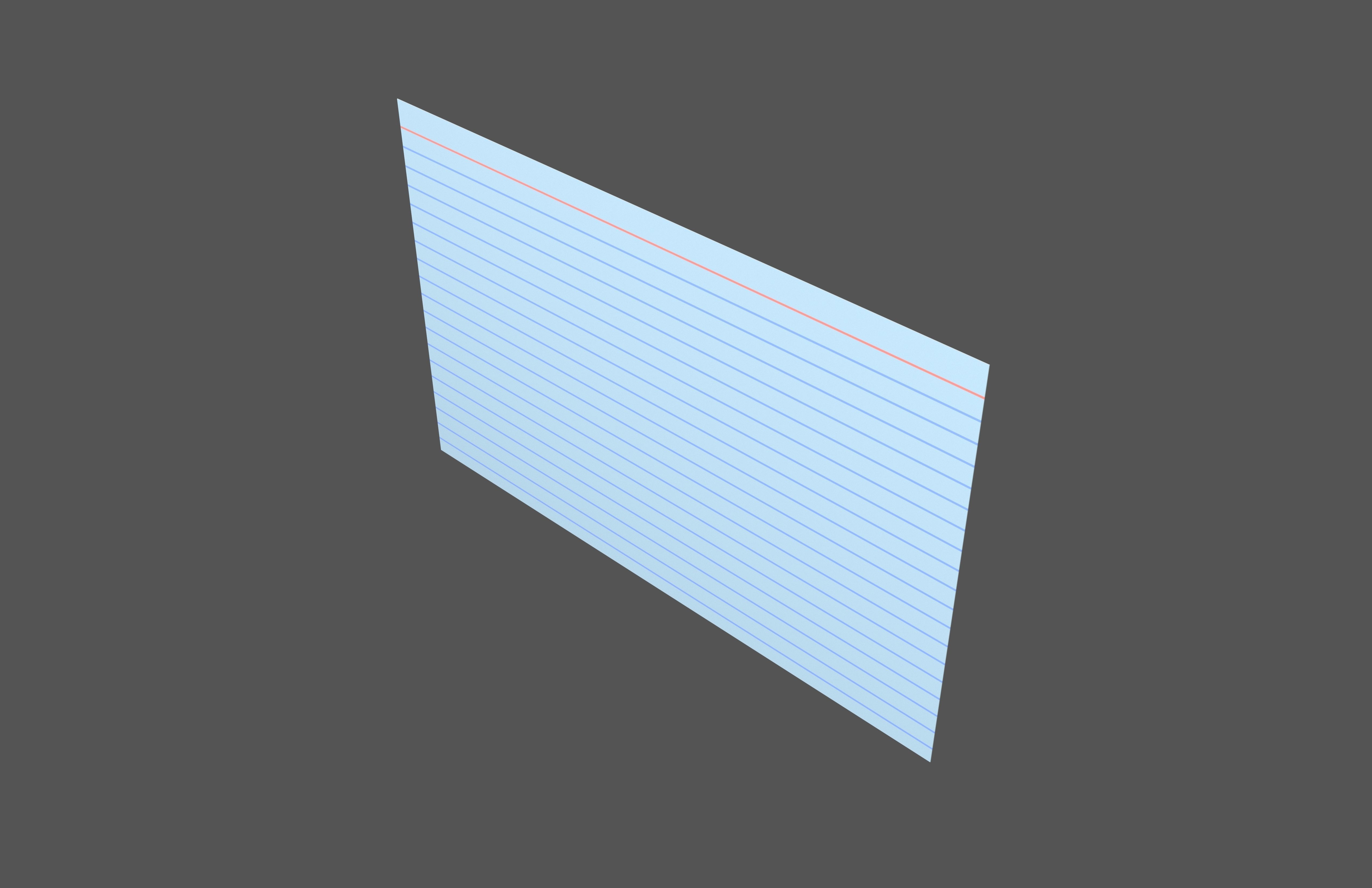 Index Card V1 005 Low-poly 3D model_2