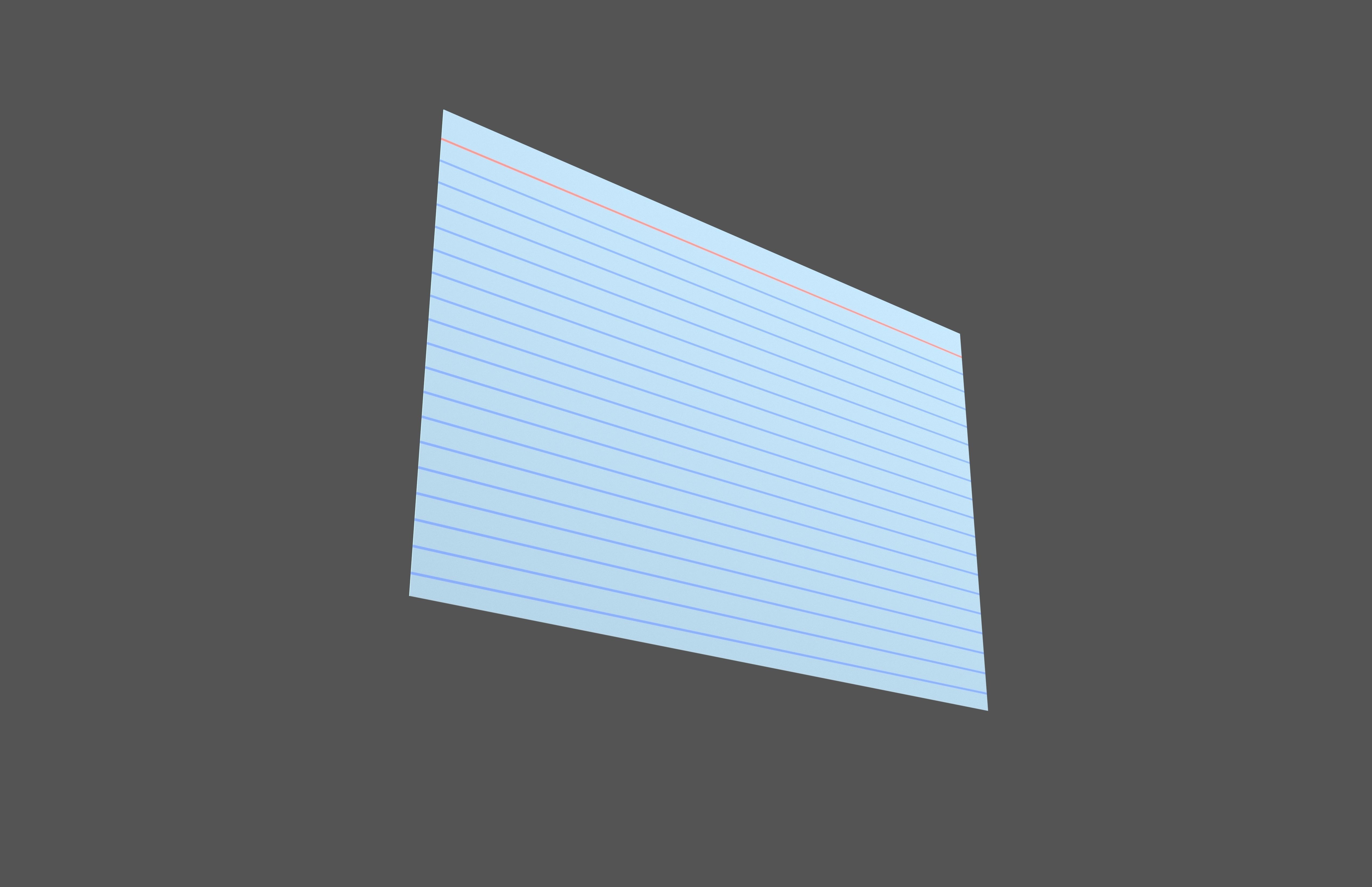 Index Card V1 005 Low-poly 3D model_3