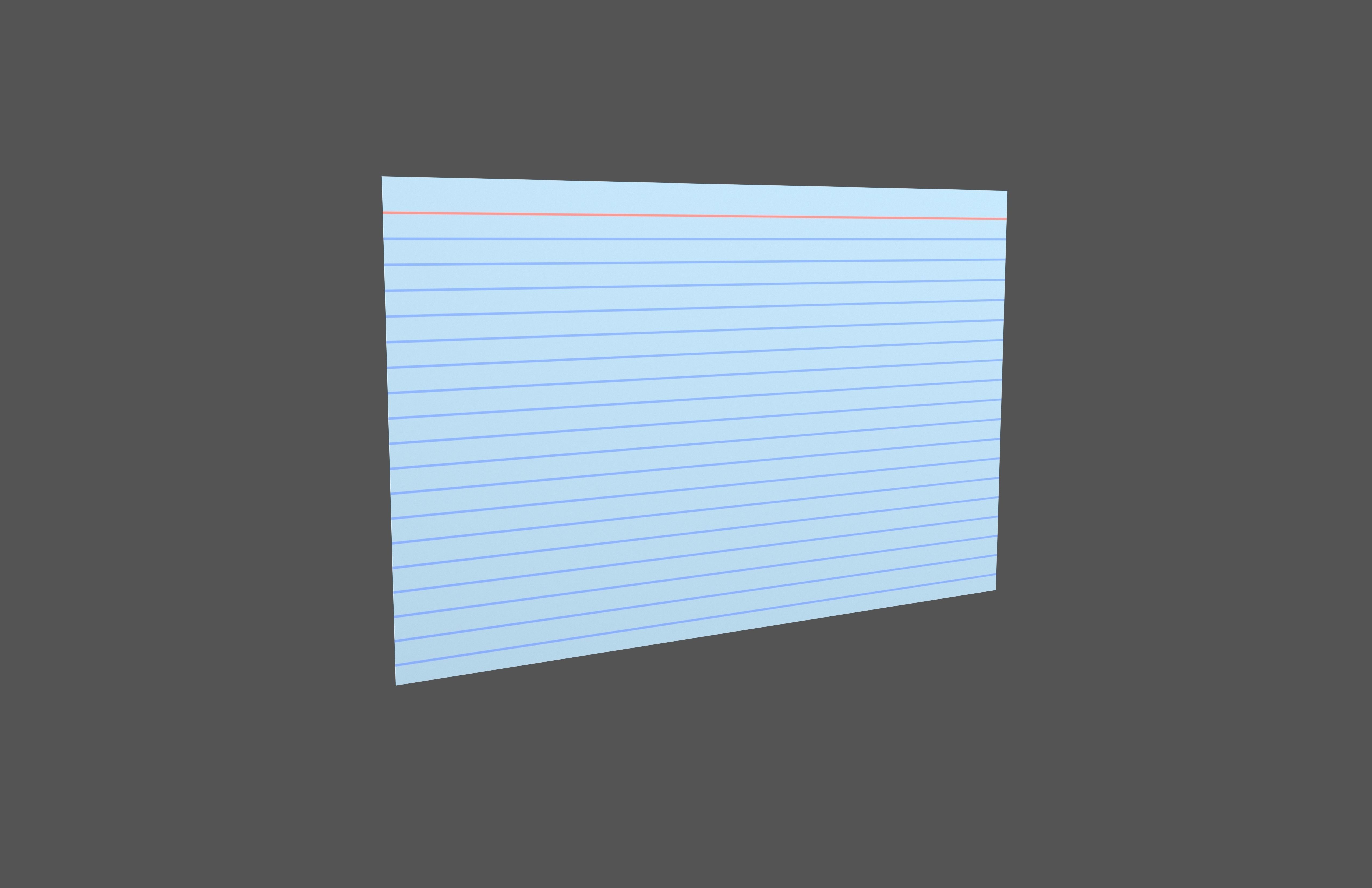 Index Card V1 005 Low-poly 3D model_1
