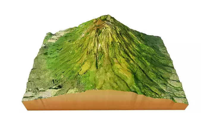 Mount Lawu 3d model Terrain 3D model