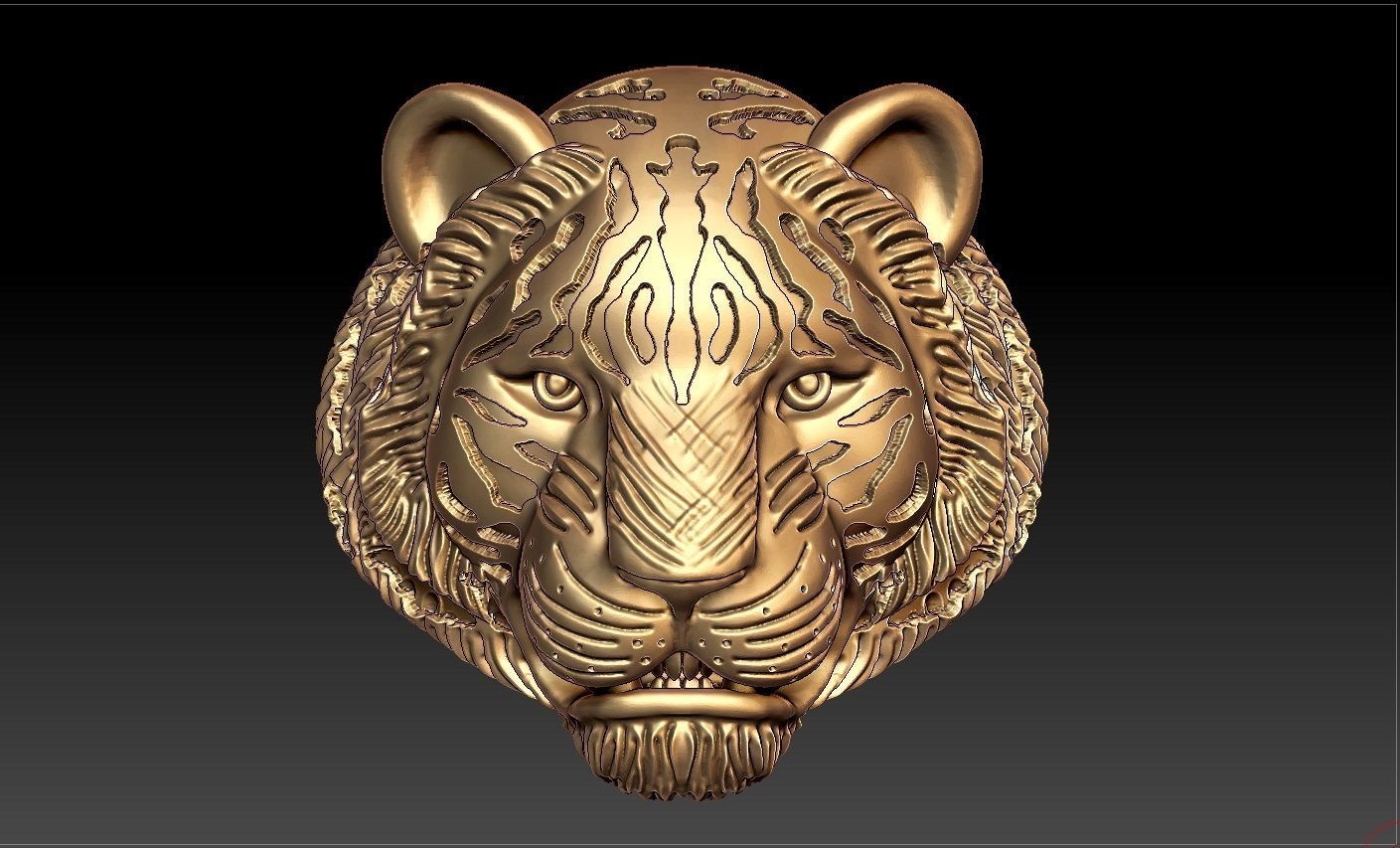 TIGER PENDENT 3D print model_3