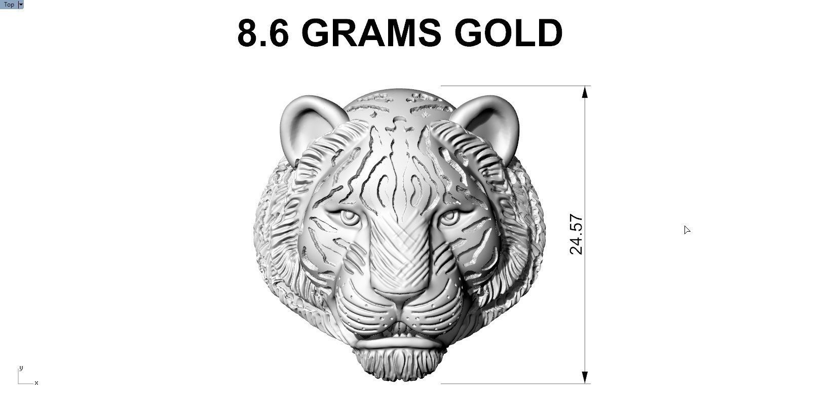 TIGER PENDENT 3D print model_9