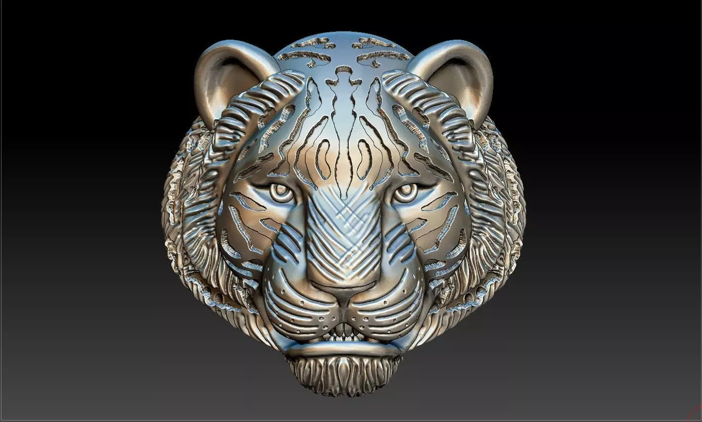 TIGER PENDENT 3D print model_0