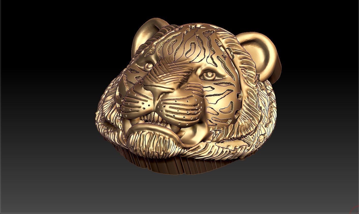 TIGER PENDENT 3D print model_7