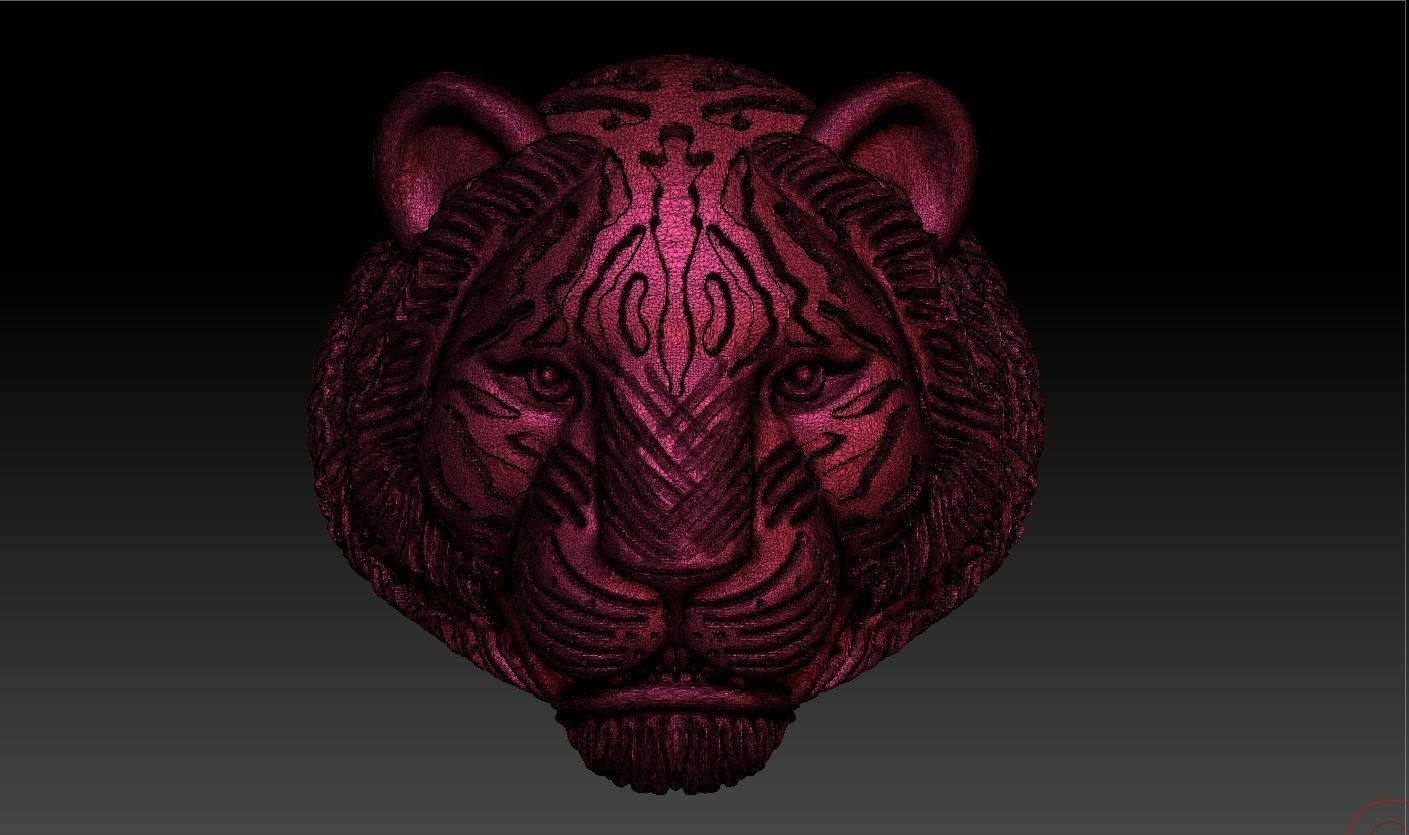 TIGER PENDENT 3D print model_8