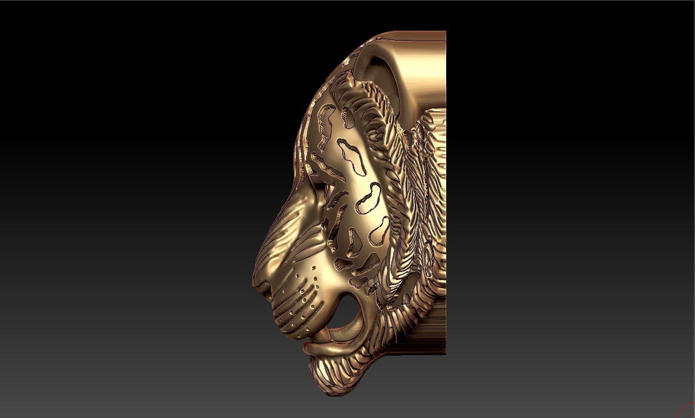 TIGER PENDENT 3D print model_4
