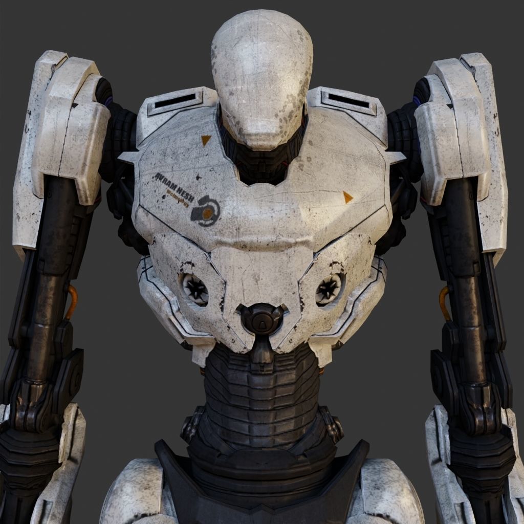 ZORN THE ROBOT  Low-poly 3D model_1