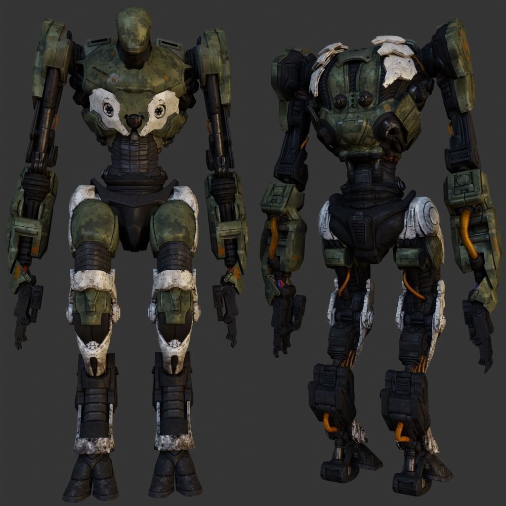 ZORN THE ROBOT  Low-poly 3D model_6