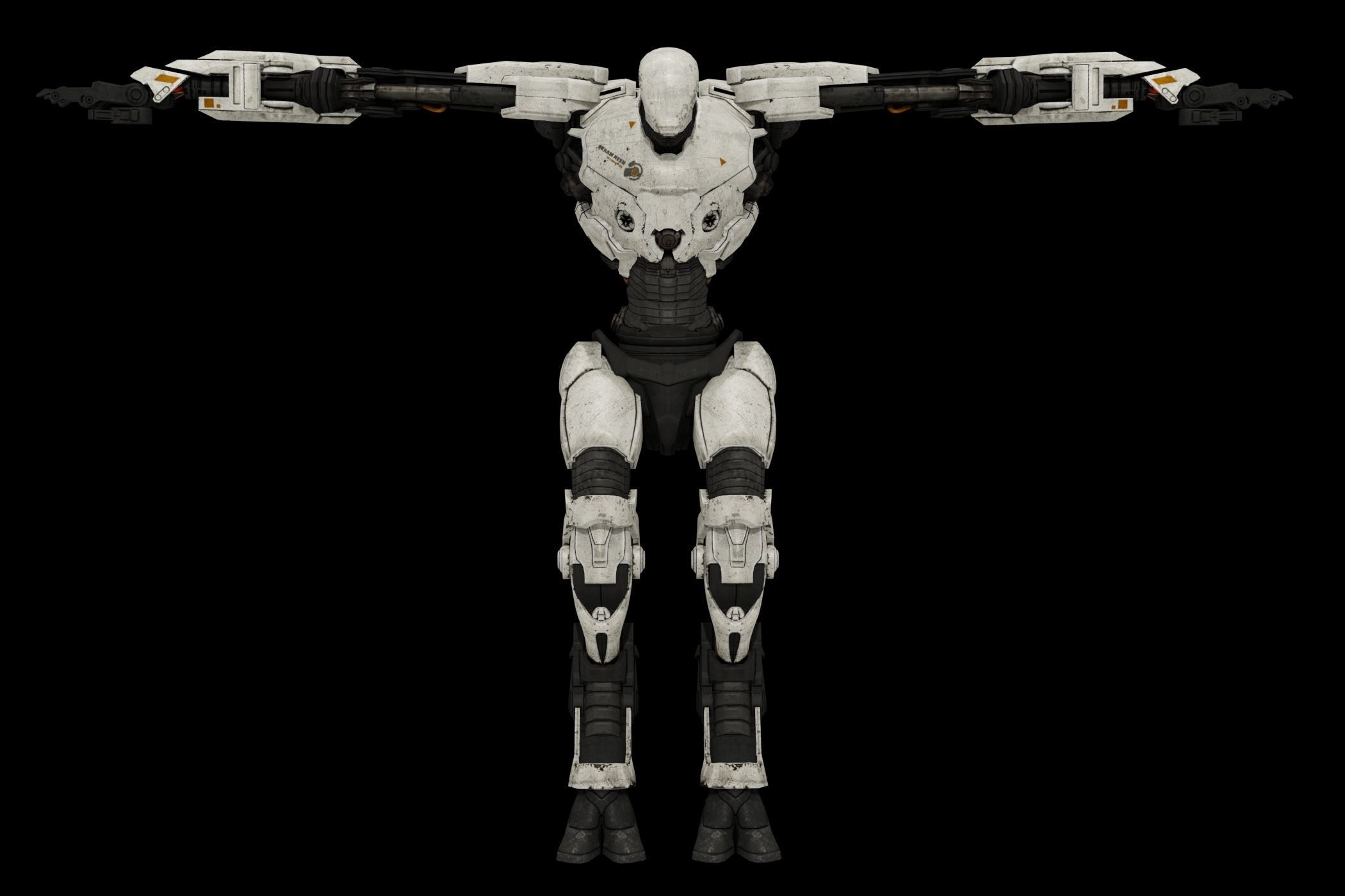 ZORN THE ROBOT  Low-poly 3D model_2