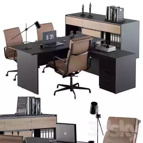Modern office desk and chair