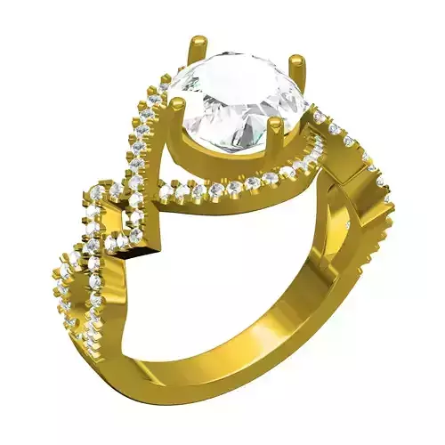 Women Antique Moissanite Engagement Ring