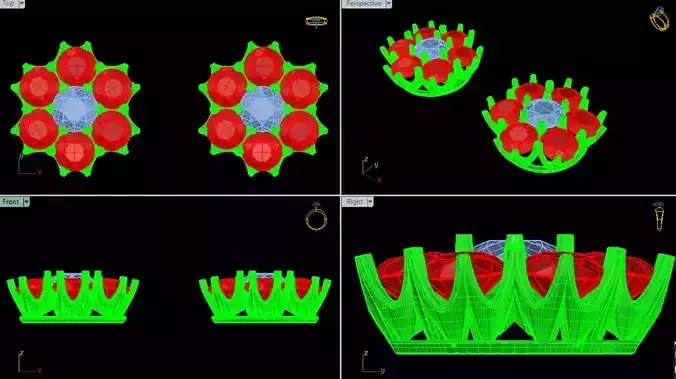 Ruby and Diamond earring