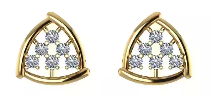 Diamond gold earring 