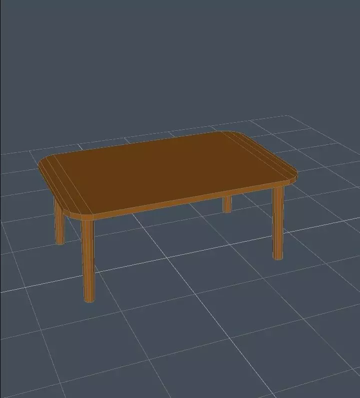 Table Low-poly 3D model_0
