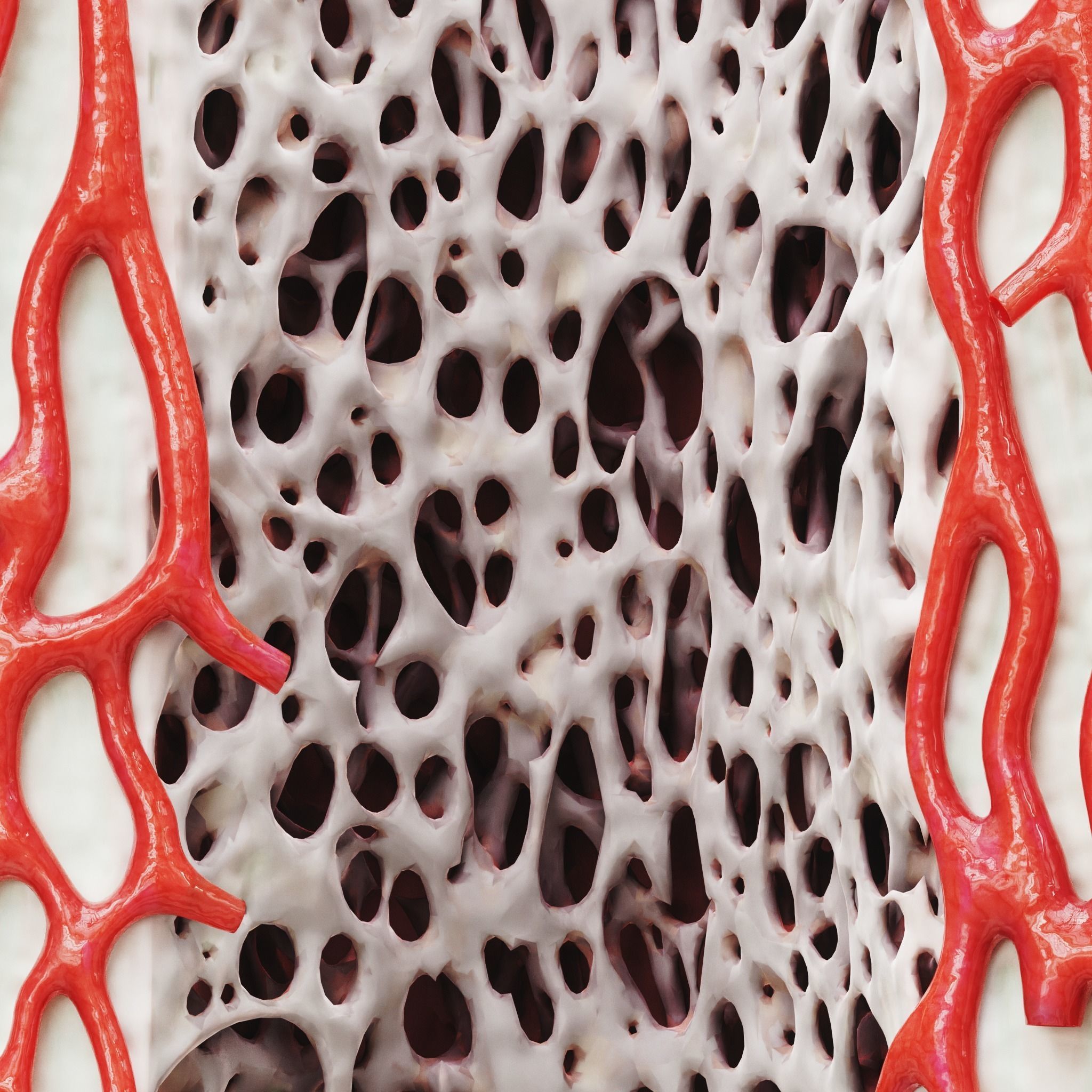 Bone Structure Anatomy Periosteum Spongy  3D model_3