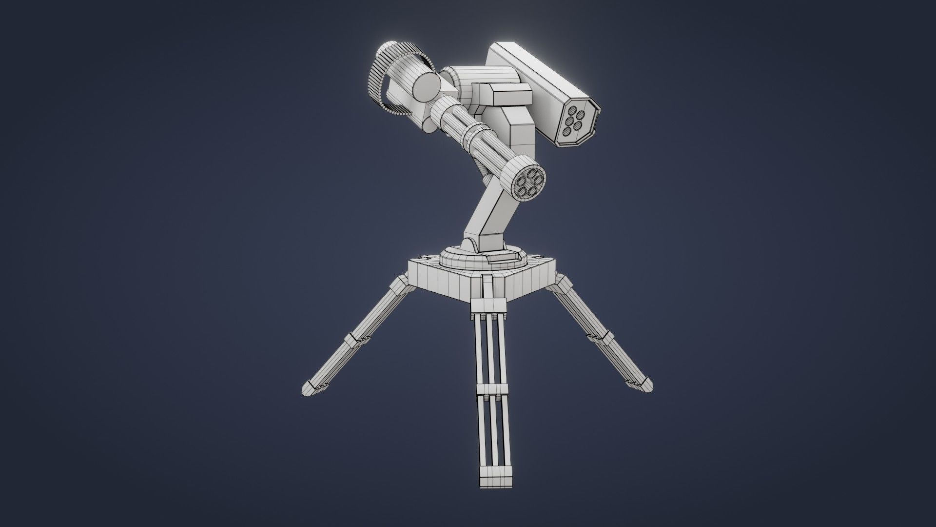 Sci-Fi Turret - Low Poly - Game Ready - PBR Low-poly 3D model_19