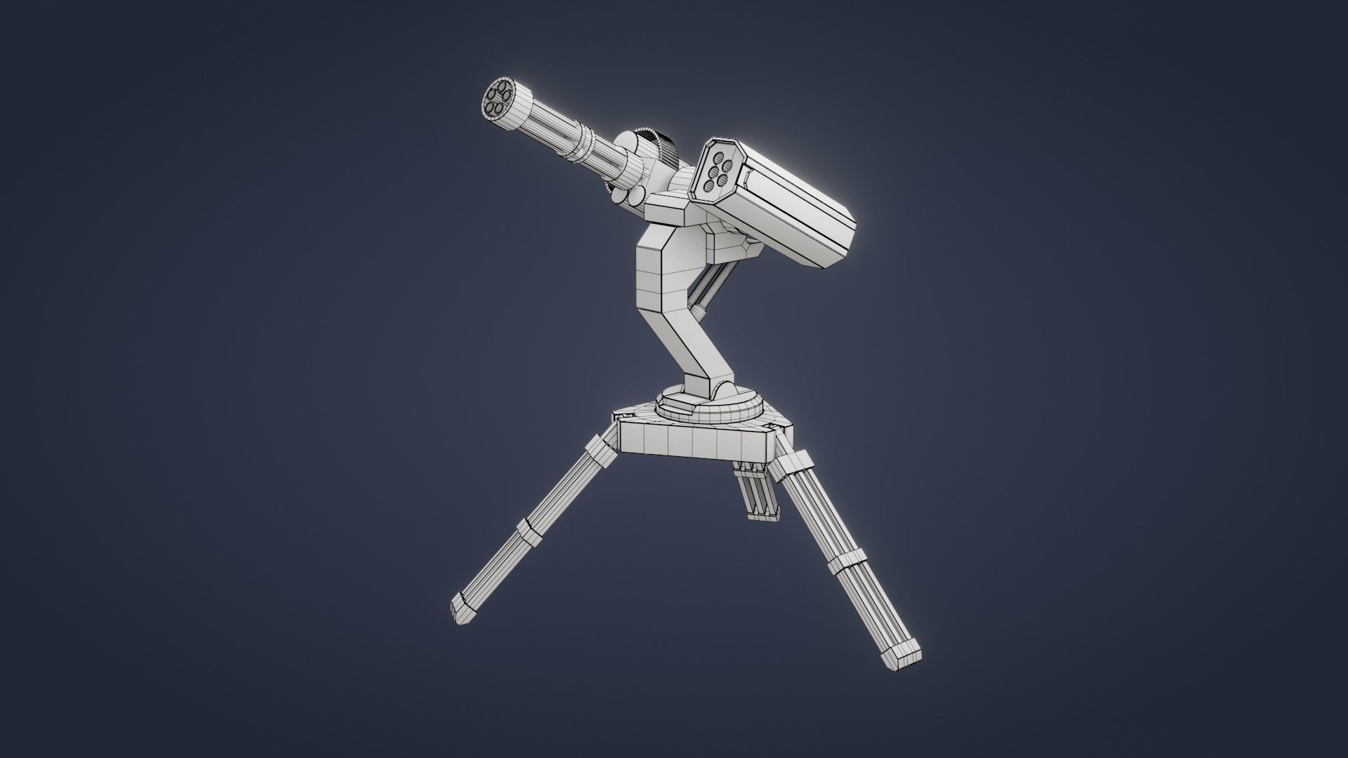 Sci-Fi Turret - Low Poly - Game Ready - PBR Low-poly 3D model_18