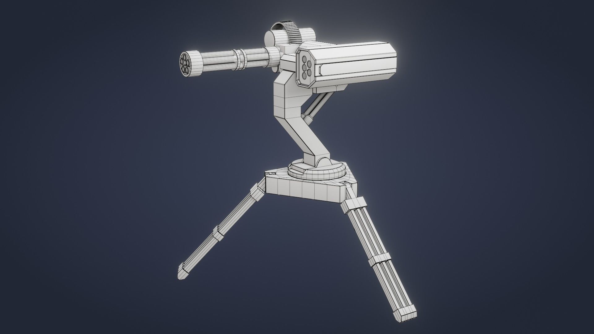 Sci-Fi Turret - Low Poly - Game Ready - PBR Low-poly 3D model_17
