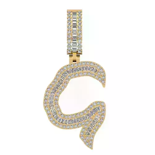 G ALPHABET HIP-HOP PENDANT