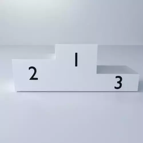 Podium cube with numbers